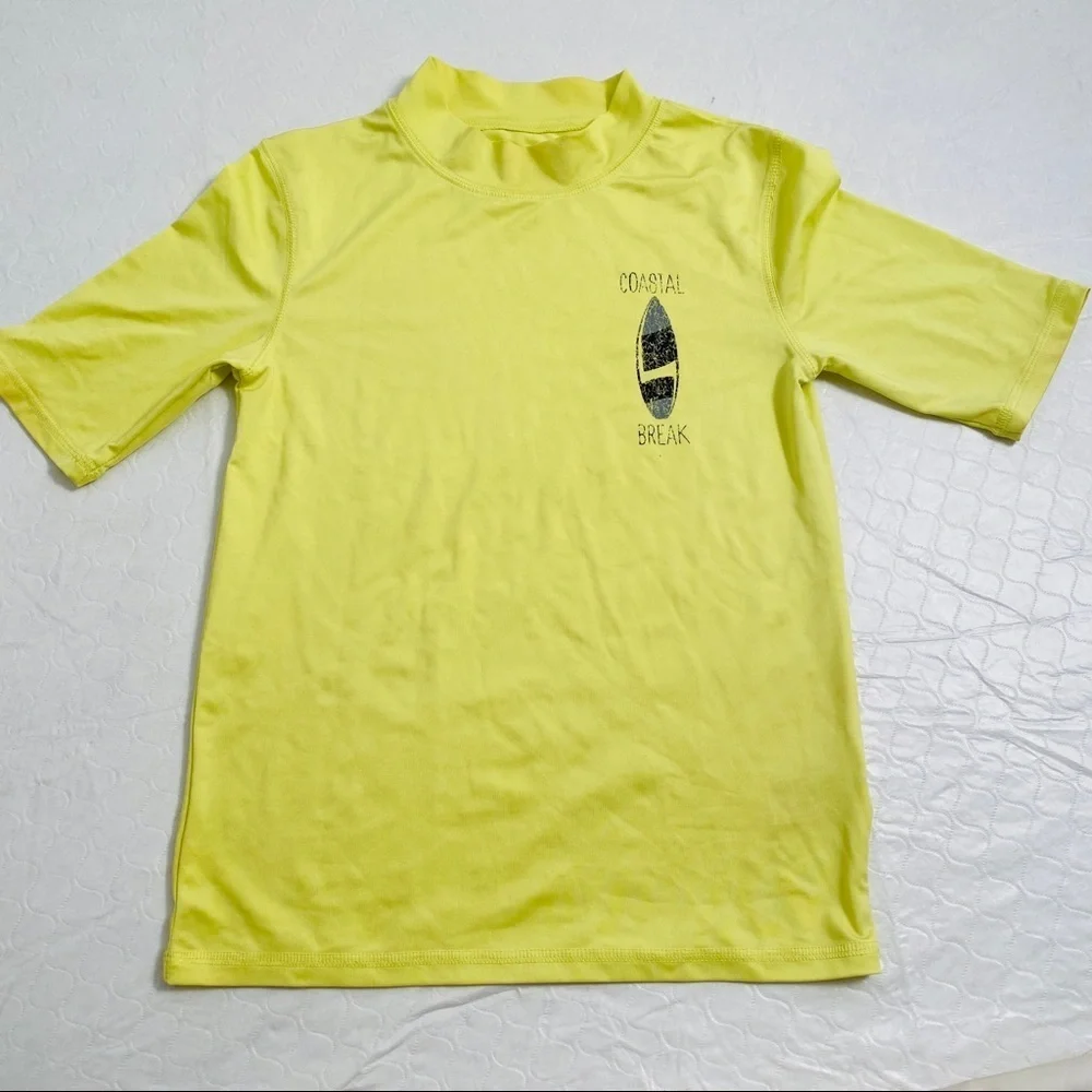 Cat and Jack neon yellow rash guard M = 8/10